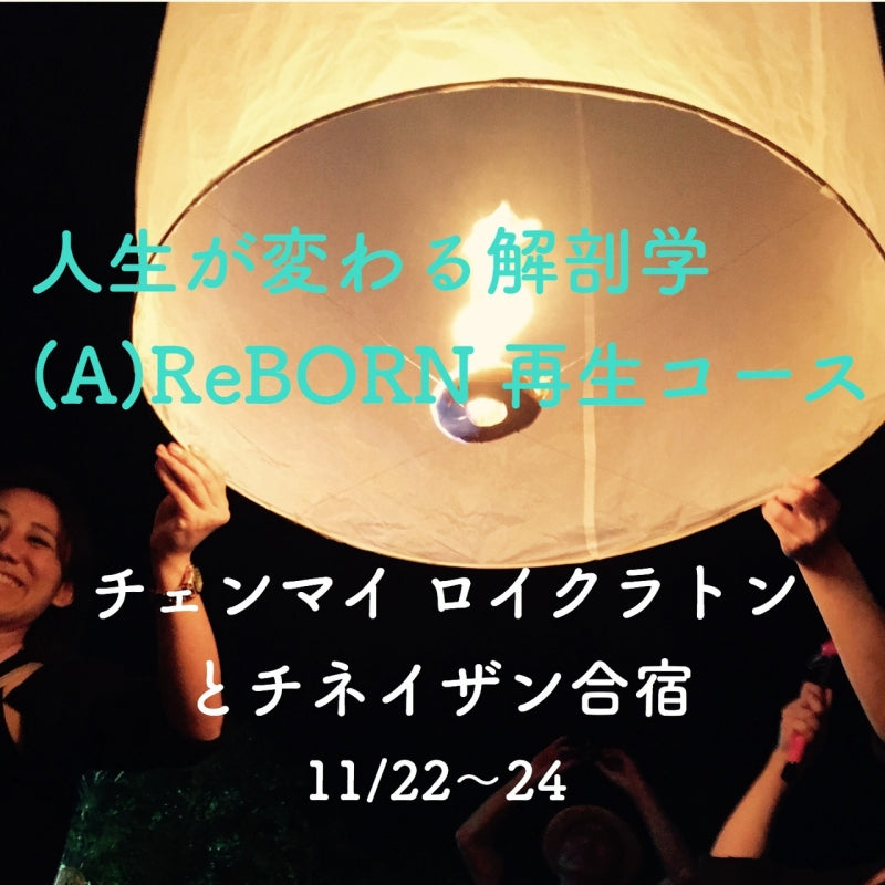 受付終了【2018年11月】人生が変わる解剖学 (A) ReBorn再生コース 3日間